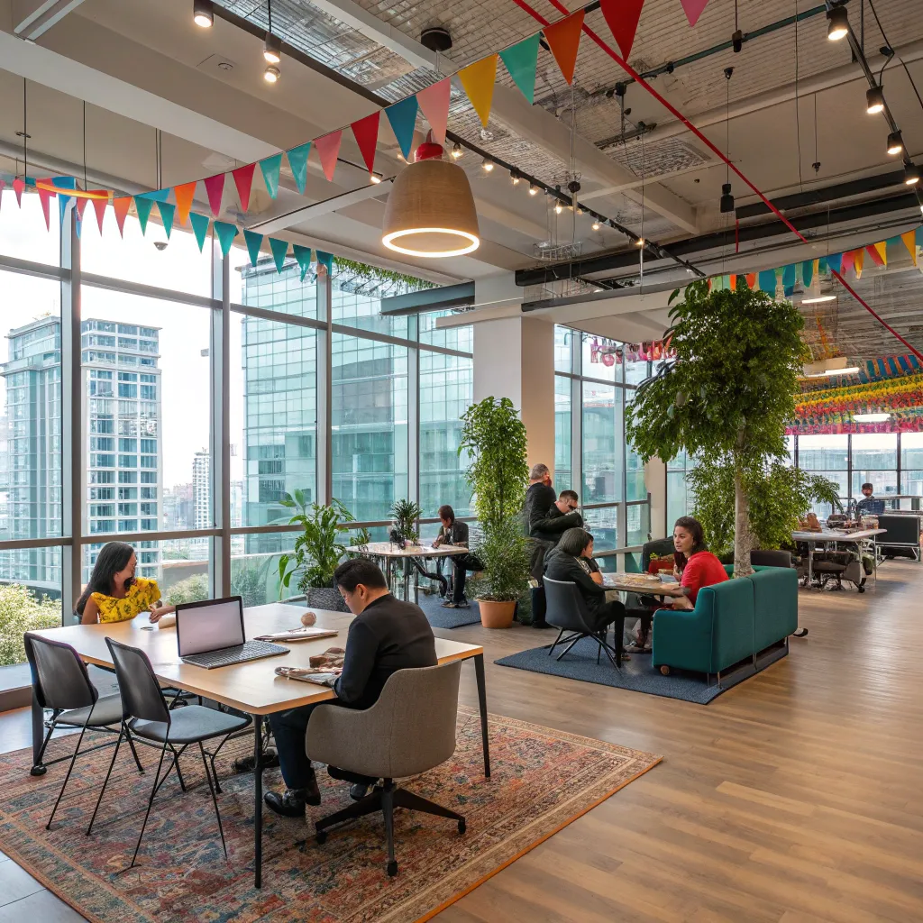 Modern coworking space with vibrant community